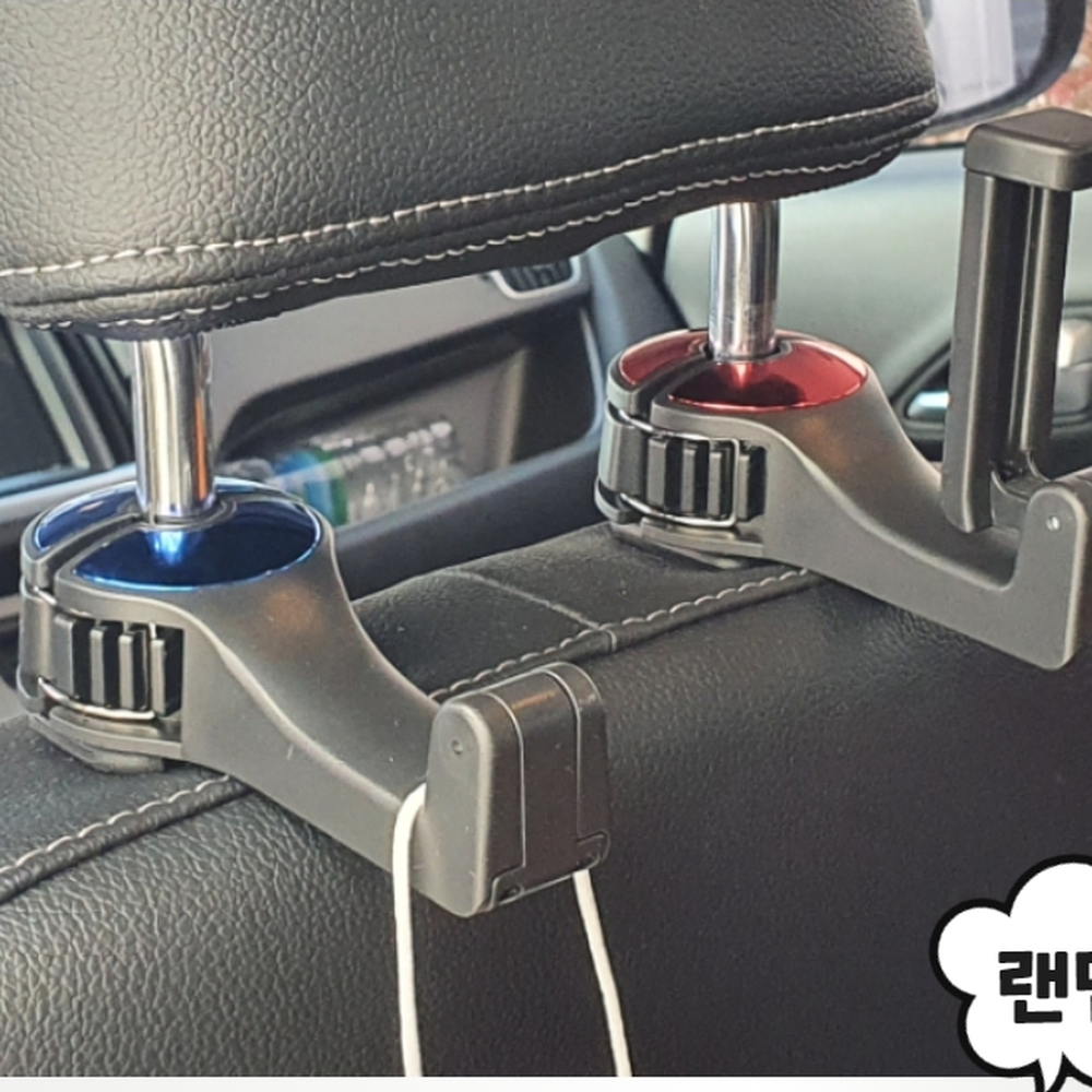 휴대폰거치뒷자석차량용가방걸이 랜덤색상뒷열자동차용품 소형차량수납카라이프 360도회전 - 상세 이미지 2