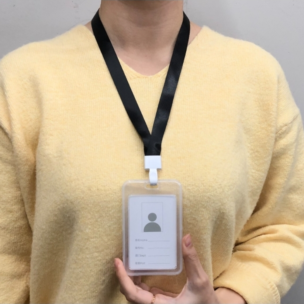 PVC학생용 반투명목걸이형목걸이케이스 블랙휴대용출입증케이스 - 상세 이미지 2