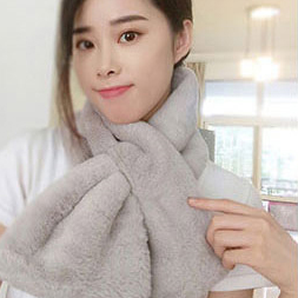 겨울템니팅넥워머 부드러운폴리퍼목도리 끼우는아크릴털목도리 4색 - 상세 이미지 4