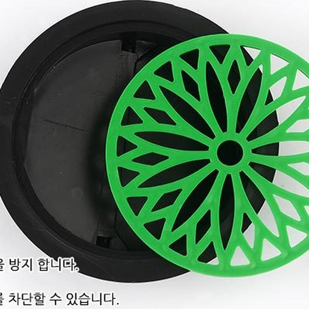하수구 악취차단 원형 자동뚜껑 베란다 배수구망 4종 1호 - 상세 이미지 3