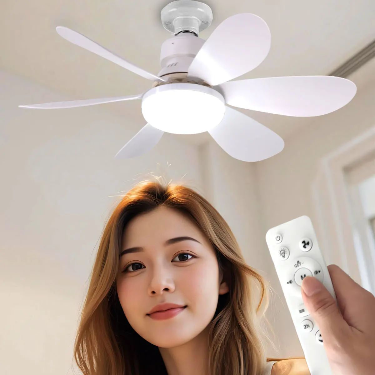 천장선풍기 LED 디밍 거실 서재용 실링팬 E2730W 85~265V 6 - 상세 이미지 2
