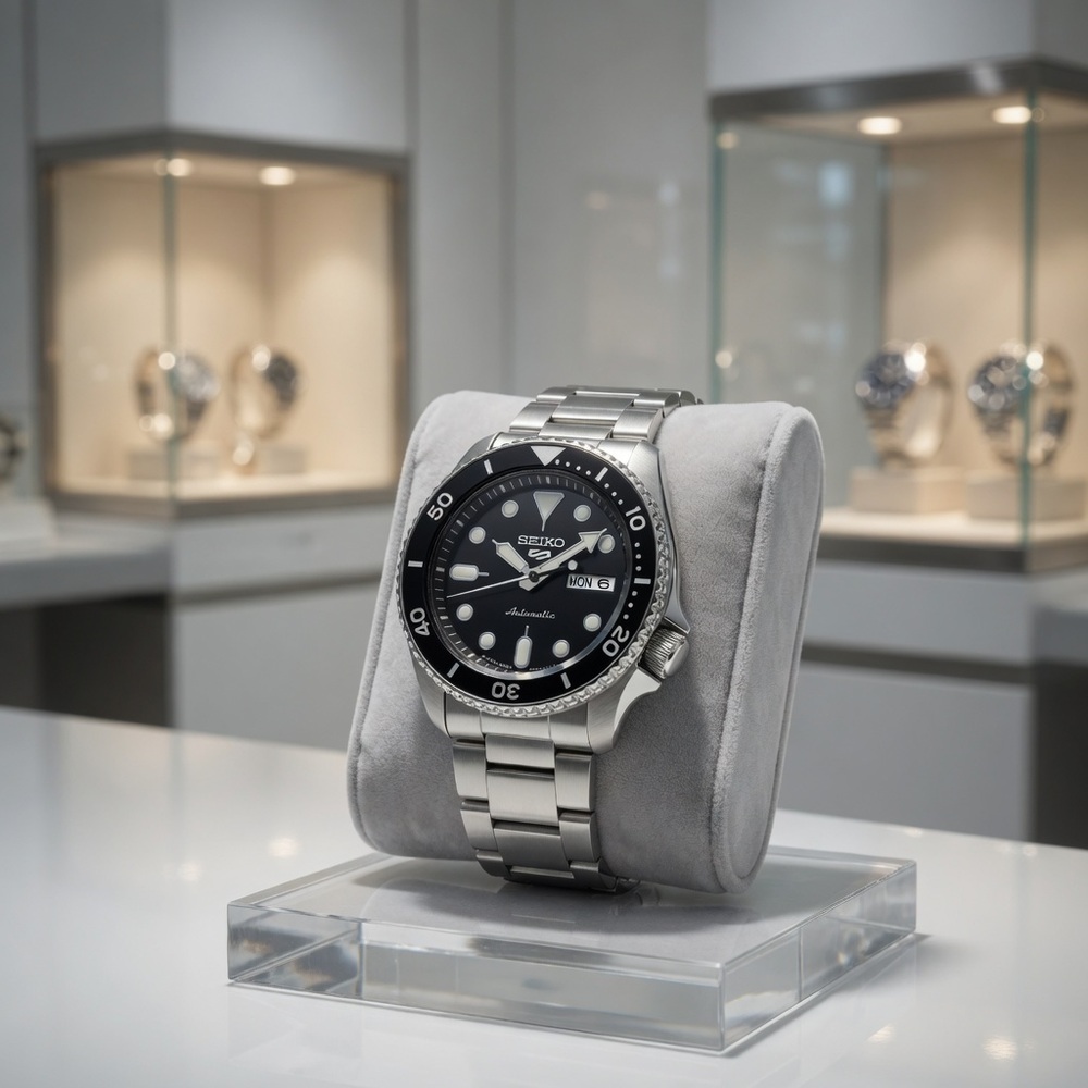 세이코 5 스포츠 SKX 오토매틱 남성 손목시계 메탈 블랙 SBSA005 - 상품 이미지