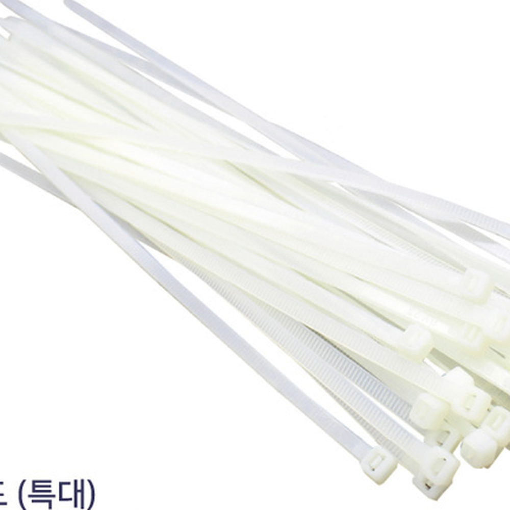 흰색전선결속타이밴드 특대형공업용케이블타이 두꺼운야외선정리전선정리끈 5mm 45개입 - 상세 이미지 2