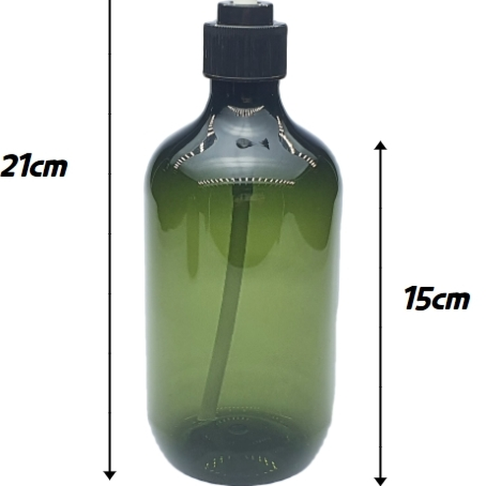 그린화장품디스펜서펌핑용기 변질방지디스펜서용기 펌핑컨디셔너공병 500ml - 상세 이미지 4