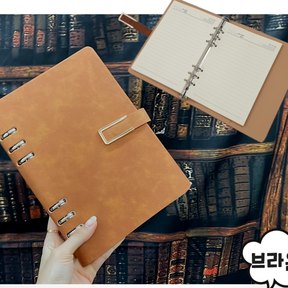 6공속지 강의수업필기다이어리 가계부예산관리노트 브라운 - 상세 이미지 3