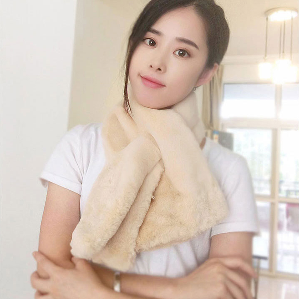겨울템니팅넥워머 부드러운폴리퍼목도리 끼우는아크릴털목도리 4색 - 상세 이미지 3