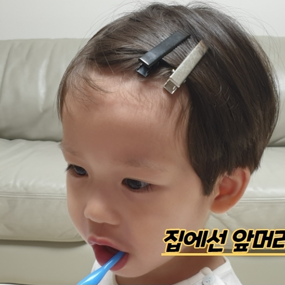 얇은두께포크형 헤어핀민자메탈집게핀 앞머리고정민자헤어핀 블랙5P - 상세 이미지 3