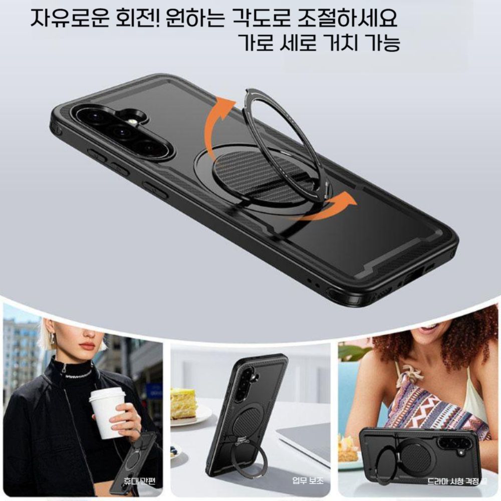 갤럭시 버디5 케이스 메탈 회전식 거치대 매트 커버 - 상세 이미지 5