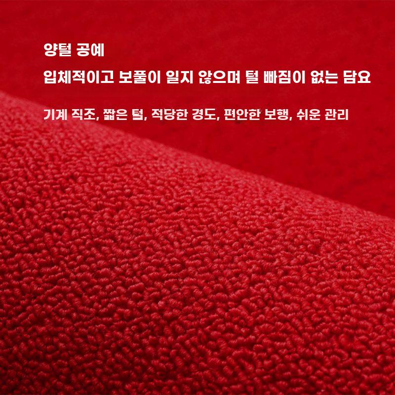 초대형카페트 러그 거실 대형 사무실 넓은 큰 바닥 레드 150x150cm - 상세 이미지 4