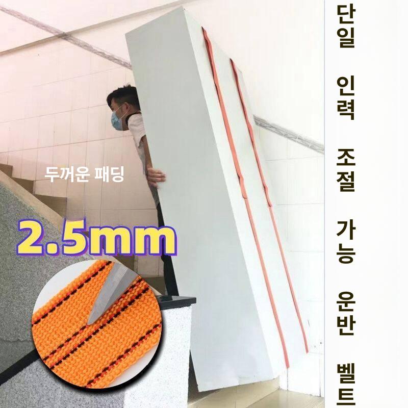 이동 스트랩 이삿짐 가구 운반끈 어깨벨트 보조벨트 벨트 두꺼운 2.5mm 5mx2줄 - 상세 이미지 3