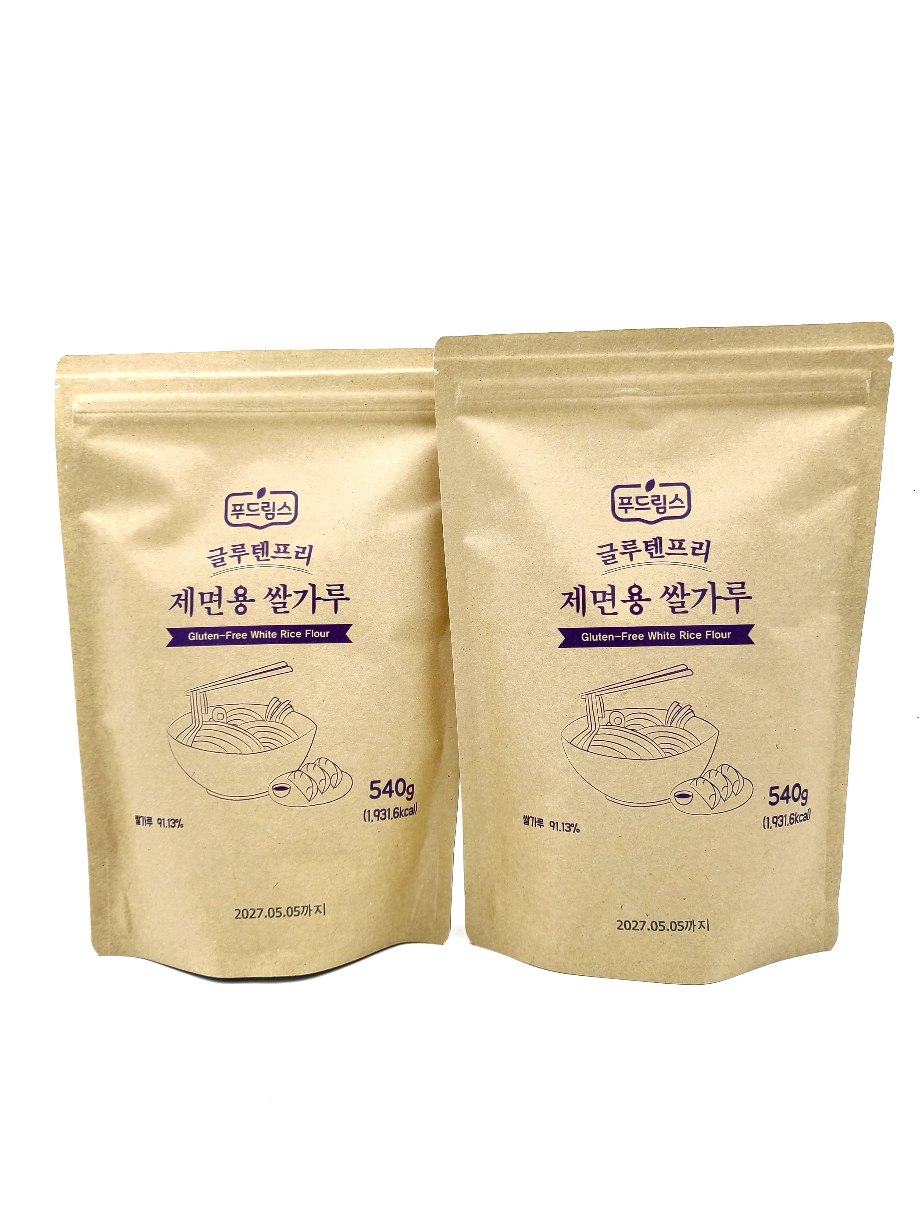 [글루텐프리] Glutenfree 푸드림스 제면용쌀가루, 밀가루대체 540g, 2개 - 상품 이미지