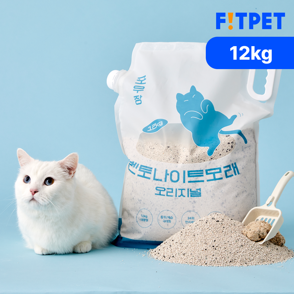포우장 오리지널 고양이모래 대용량 벤토나이트 먼지없는 무향 12kg - 메인 이미지