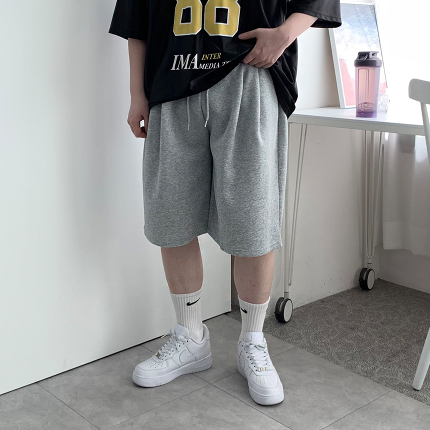 남자버뮤다팬츠 와이드반바지 남성벌룬반바지 6부스웻팬츠 - 상세 이미지 2