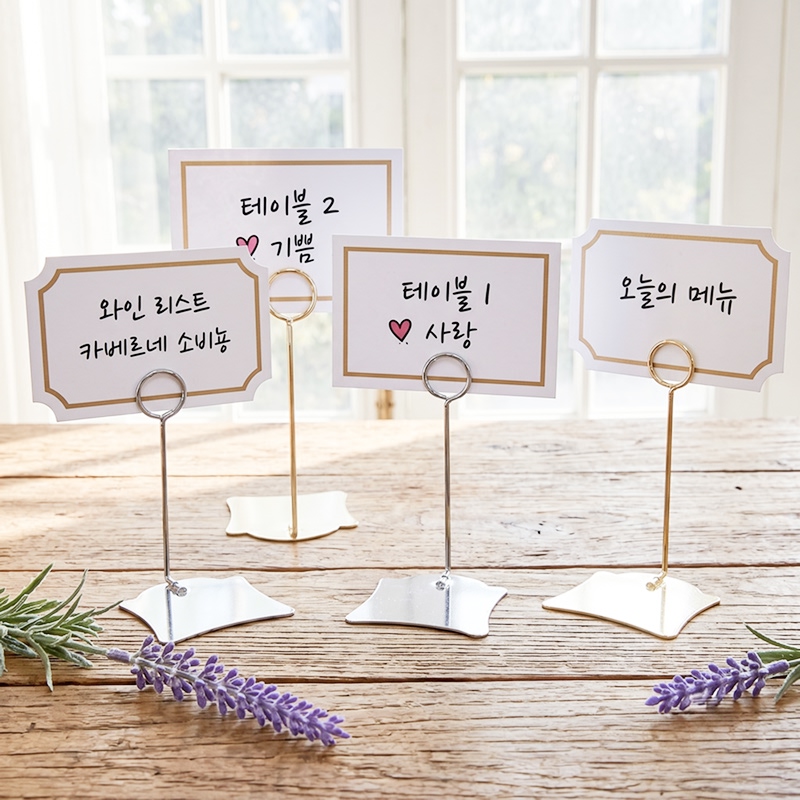 메모 홀더 가격표 종이 카페 빵집 메모지 메뉴 꽂이 거치대 쇼클립 네임택 집게 스탠드 클립 - 상품 이미지