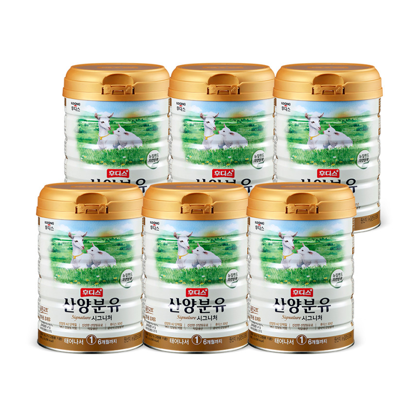 자연방목 일동후디스 산양분유 시그니처 1단계 800g, 6개
