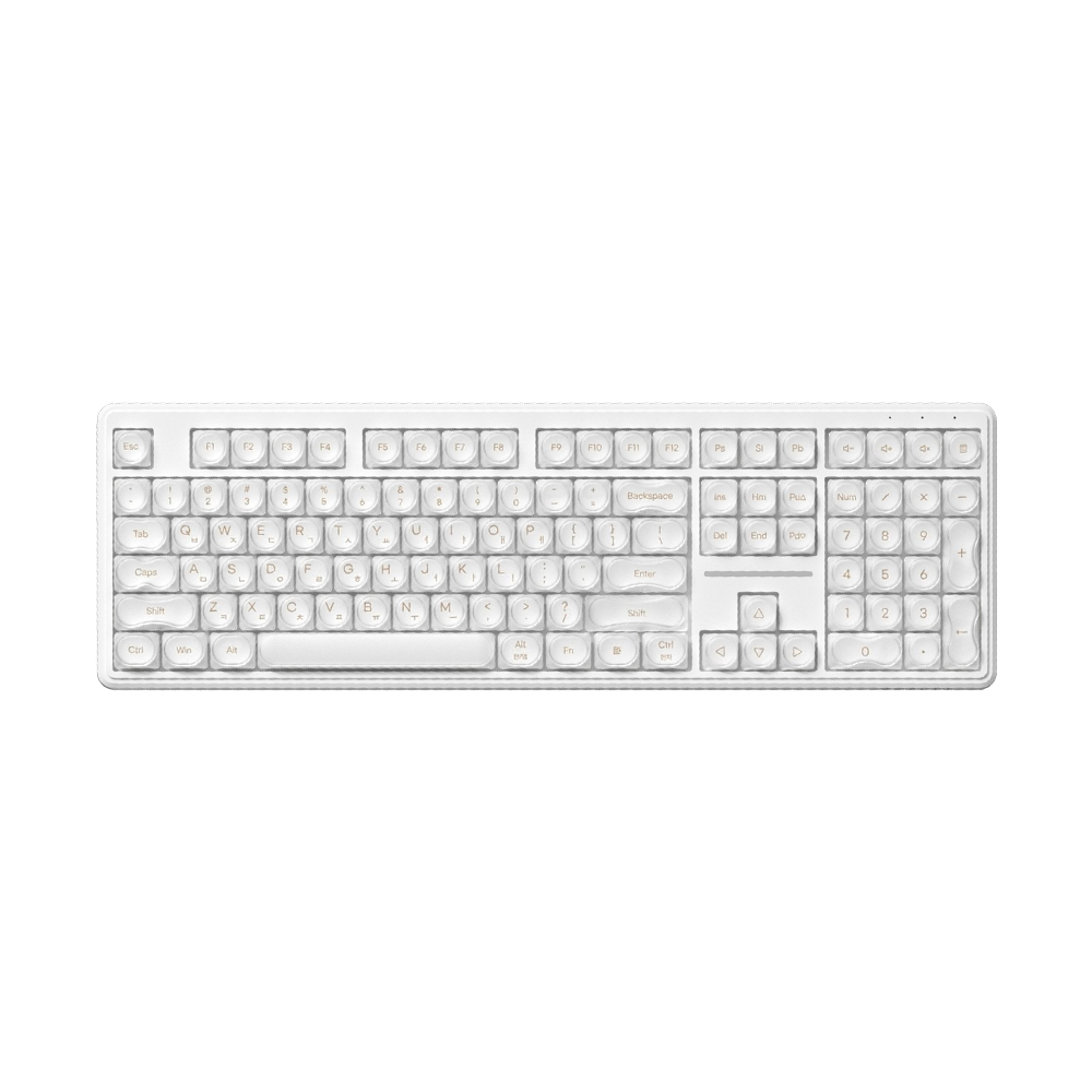 긱스타 파운데이션 유선 사무용 키보드 풀배열 저소음 USB-C 19C 포슬린 화이트, 멤브레인 - 상세 이미지 2