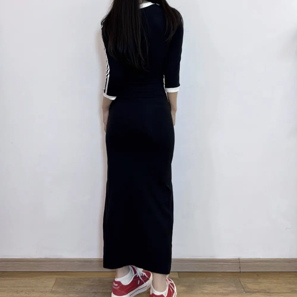 아디다스 오리지널 아디컬러 클래식 3S 맥시 드레스 블랙 IK0439 이미지 7