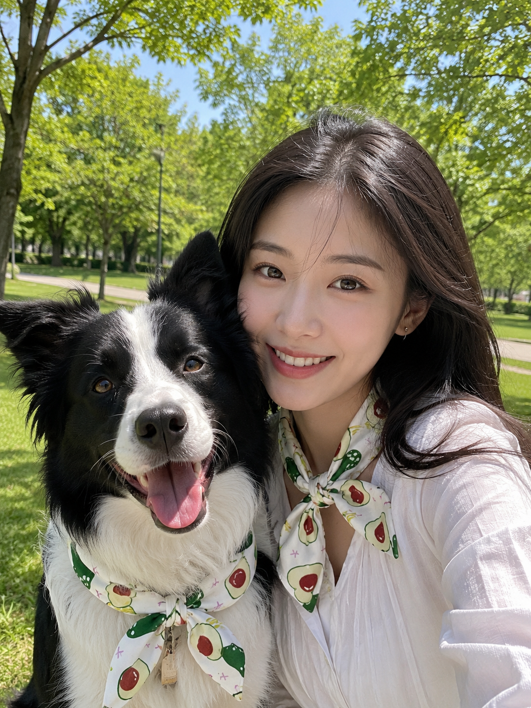 강아지 쿨 스카프 머플러 케이프 애견 여름 목도리 블루S - 상세 이미지 3