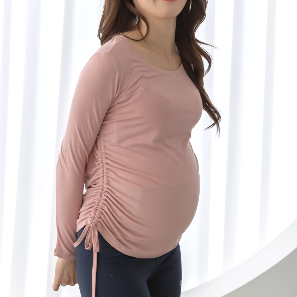블룸마터니티 셔링 긴팔 임산부요가티셔츠 임부복 임산부요가복 - 상품 이미지