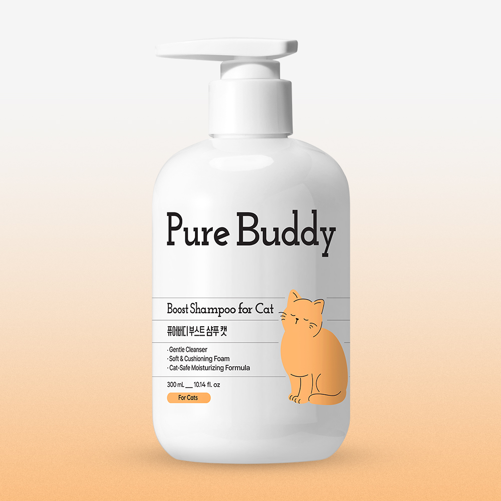 [고양이의 날] 퓨어버디 고양이 부스트 샴푸 캣 저자극 애플블라썸향 300ml, 1개 - 상품 이미지