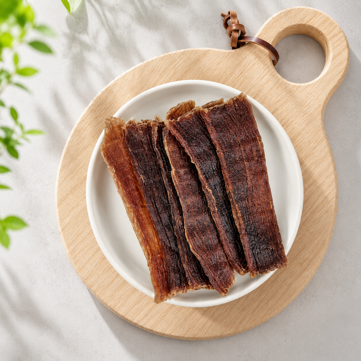 도기머기 아기 강아지 노견 수제간식 말랑한 저알러지 육포 소고기, 60g, 1개 - 상품 이미지