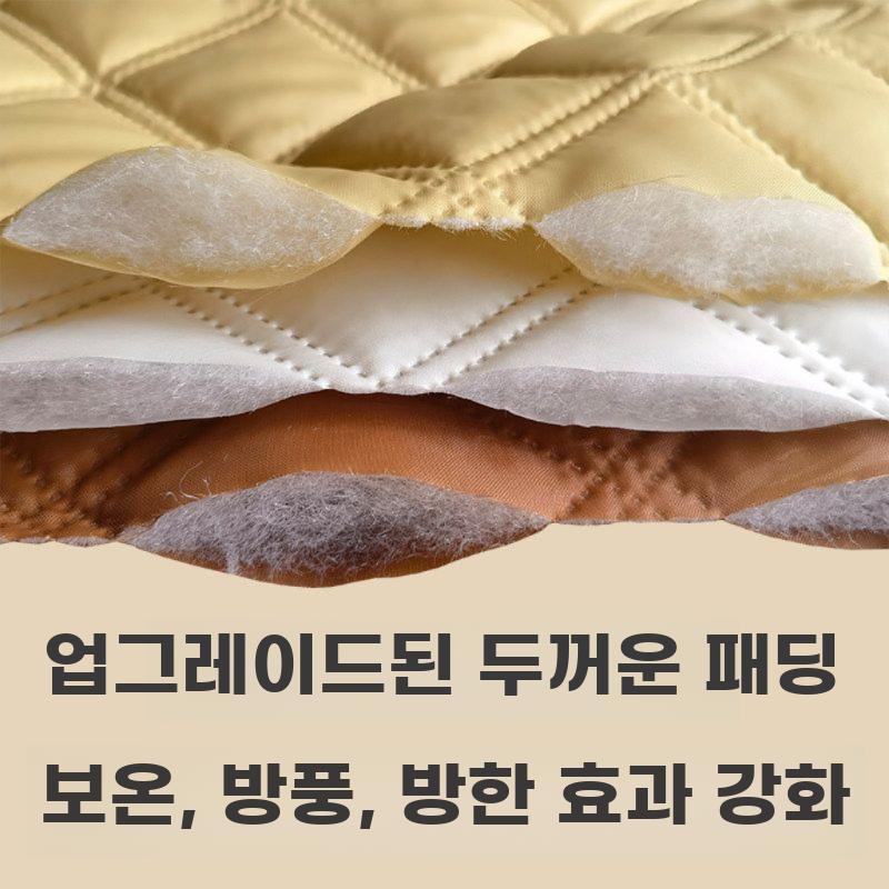 방한 침대 텐트 보온 방풍 겨울용 실내용 원터치 크림-200x120x135 cm - 상세 이미지 4