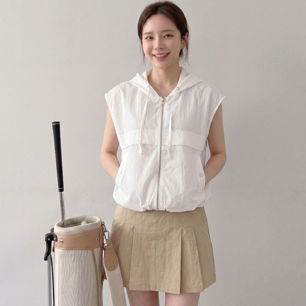 여성골프조끼 파크골프옷 여자골프웨어 경량 바람막이 방풍 베스트 - 상세 이미지 4