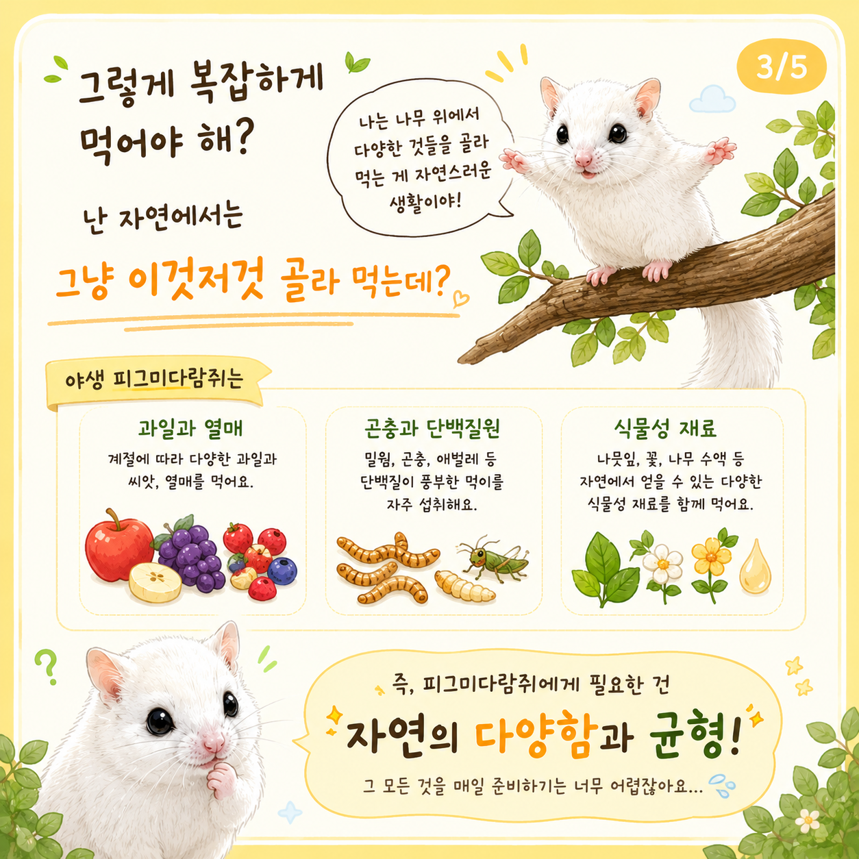 피그미다람쥐 사료 350g 올인원 전용사료 오르테일 - 상세 이미지 5