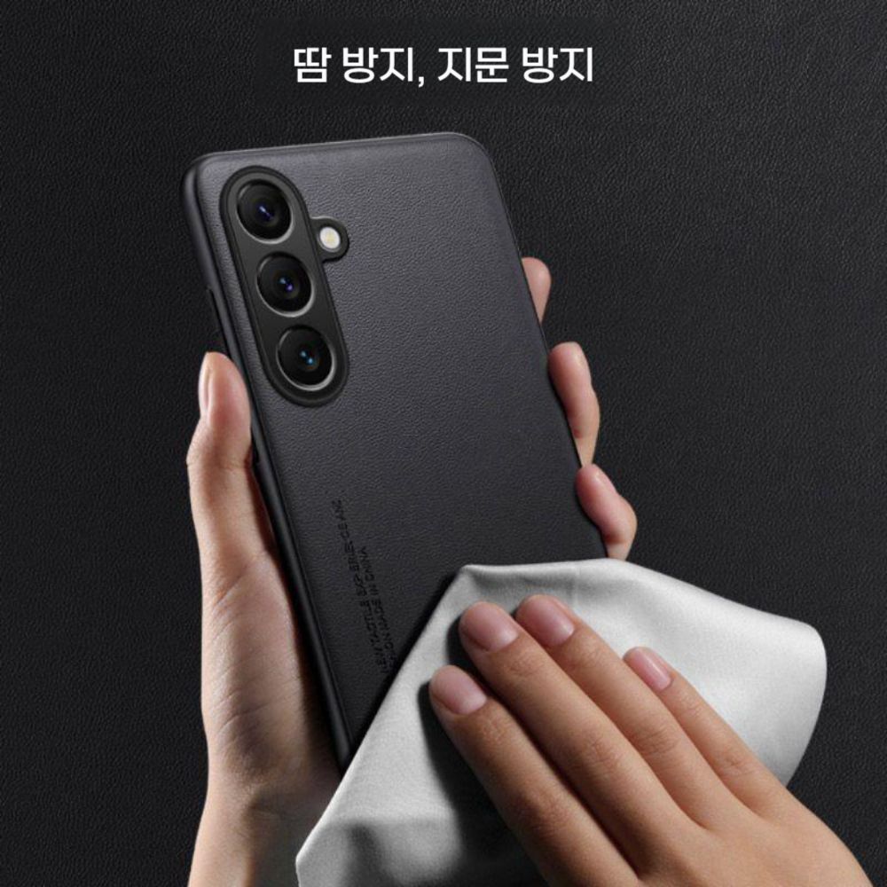 갤럭시 버디5 케이스 비건 가죽 렌즈 풀커버리지 충격 방지 슬림 가죽 커버 - 상세 이미지 4