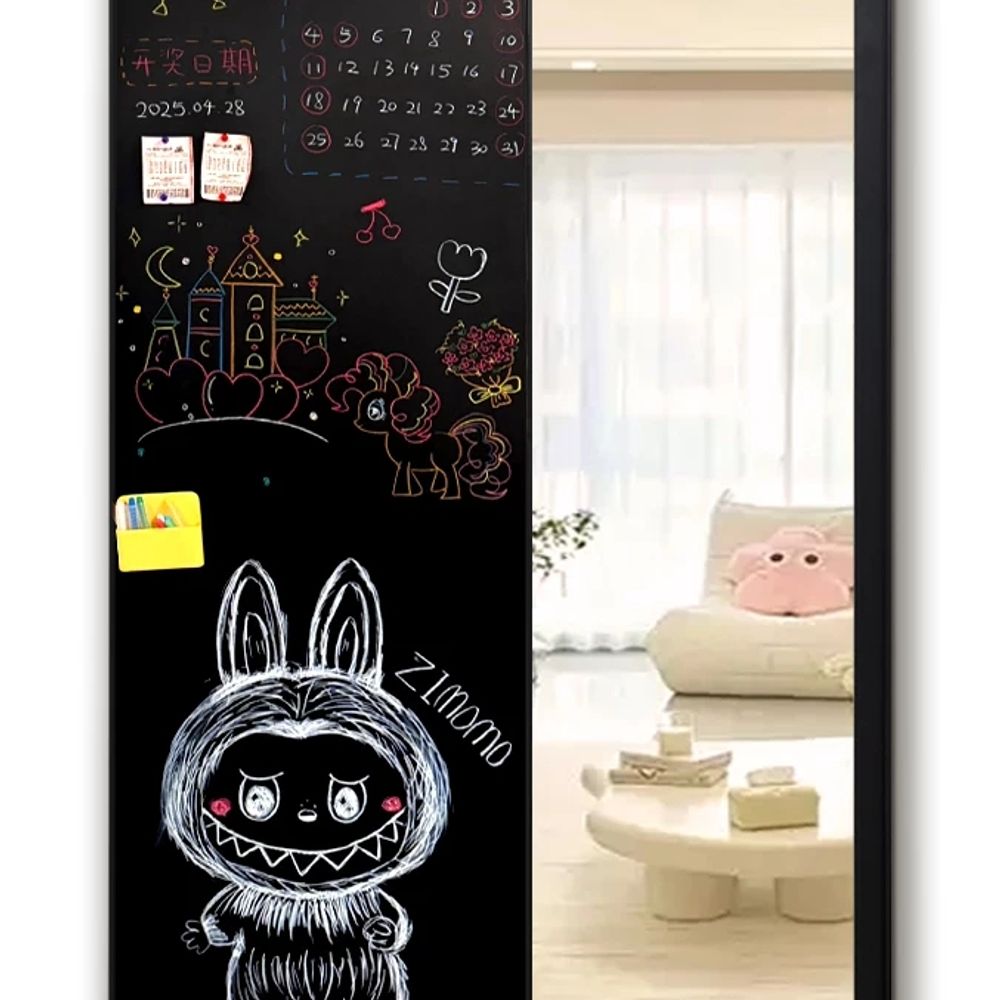 자석 전신거울 슬라이드 전신거울 옷장 부착형 가벼운 접착 문걸이 붙이는 160x60 - 상세 이미지 5