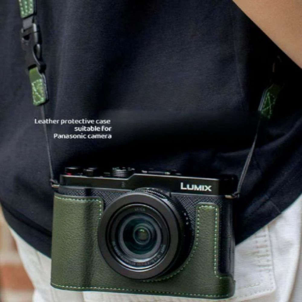 루믹스 L10 케이스 DC-L10 DSLR  빈티지 가죽 베이스 커버 크로스 숄더 스트랩 - 상품 이미지
