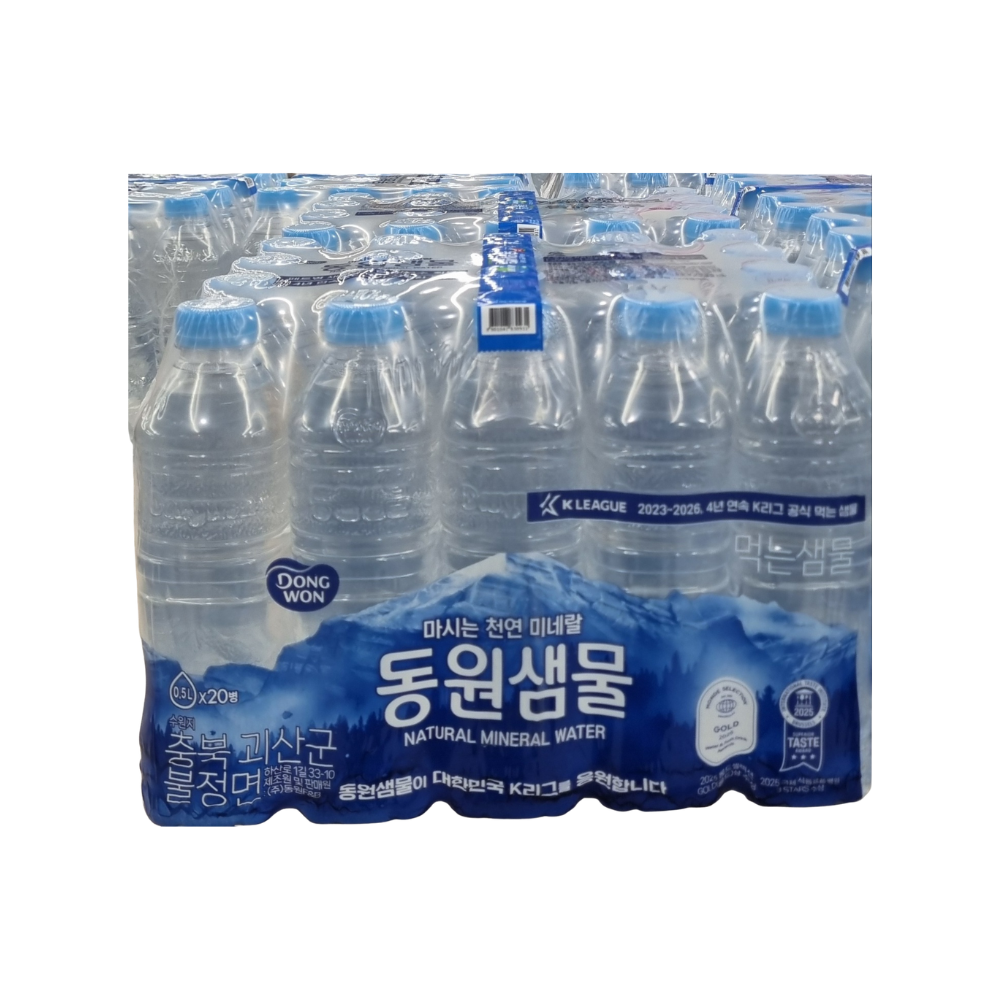 동원샘물 동원 생수 500ml x80병 (유라벨/무라벨 랜덤발송) - 상품 이미지