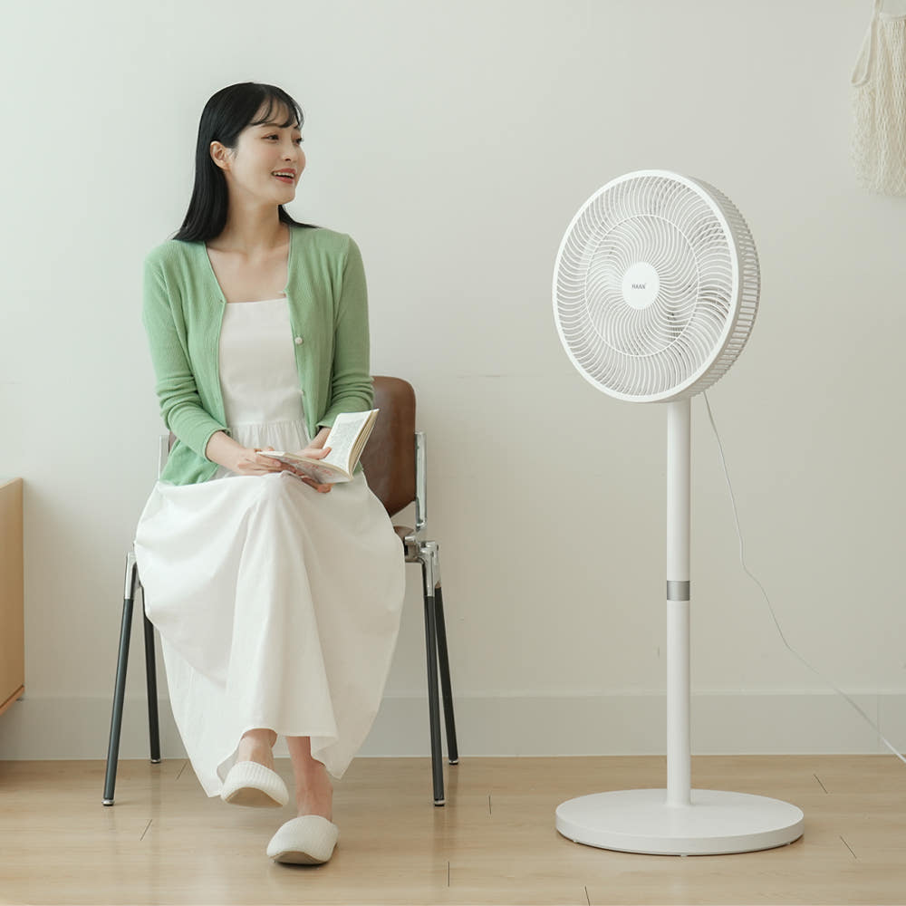가정용 스탠드 선풍기 리모컨 거실 사무실용 저소음 선풍기 화이트 - 상세 이미지 2