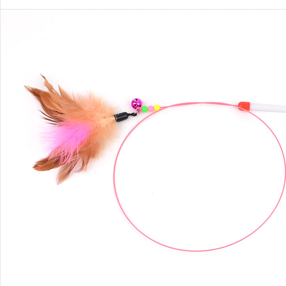 탄성 와이어 고양이 낚시대 사냥놀이 장난감 90cm - 상세 이미지 2