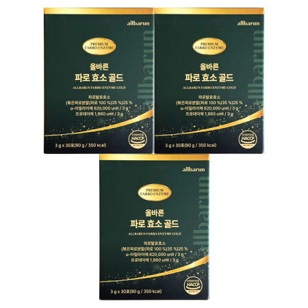 ALLBARUN 파로 효소 골드 3g x 30포 3개