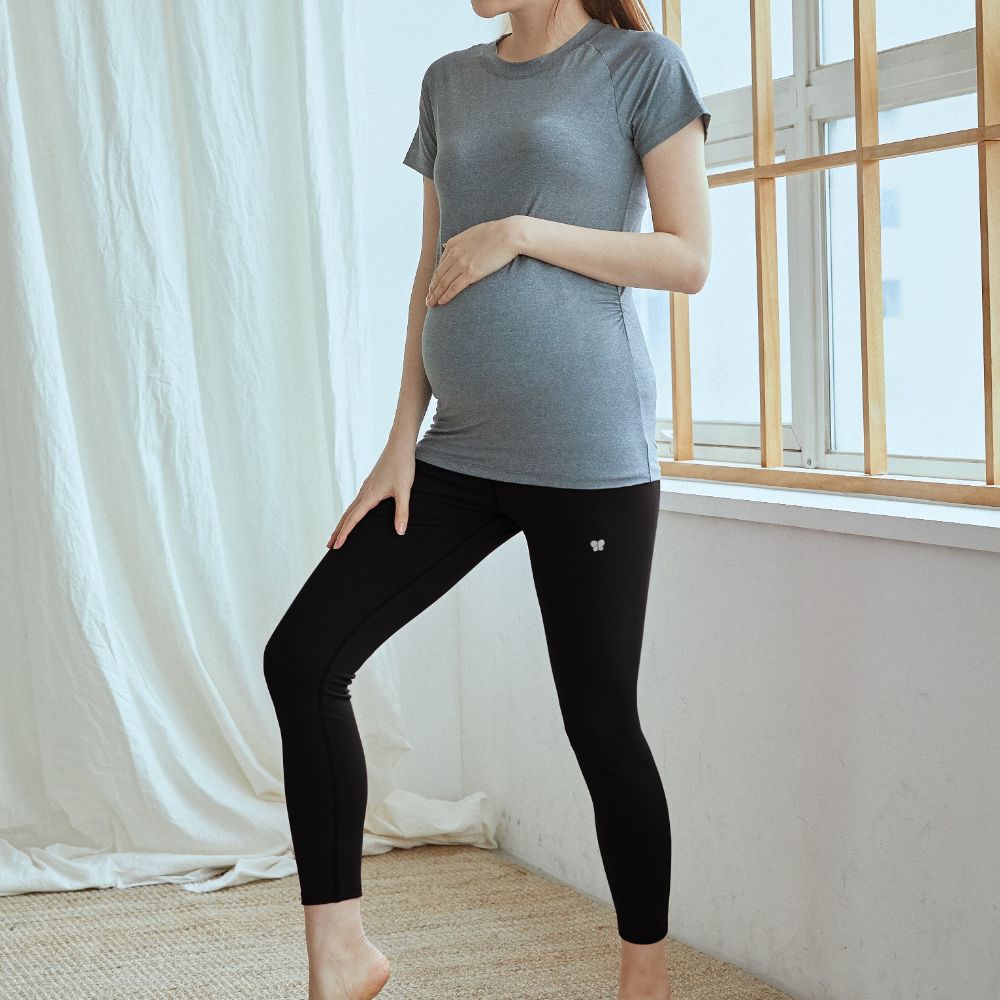 블룸마터니티 슬림 임산부 레깅스 임부레깅스 요가바지 블랙 임부복 임산부요가복 - 상품 이미지