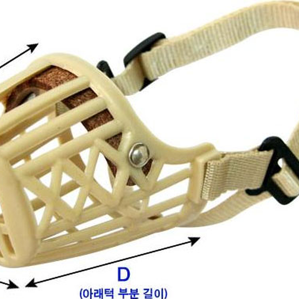 소형견용물림방지애견입마개 훈련용산책훈련 플라스틱짖음방지강아지입마개 1호 - 상세 이미지 2