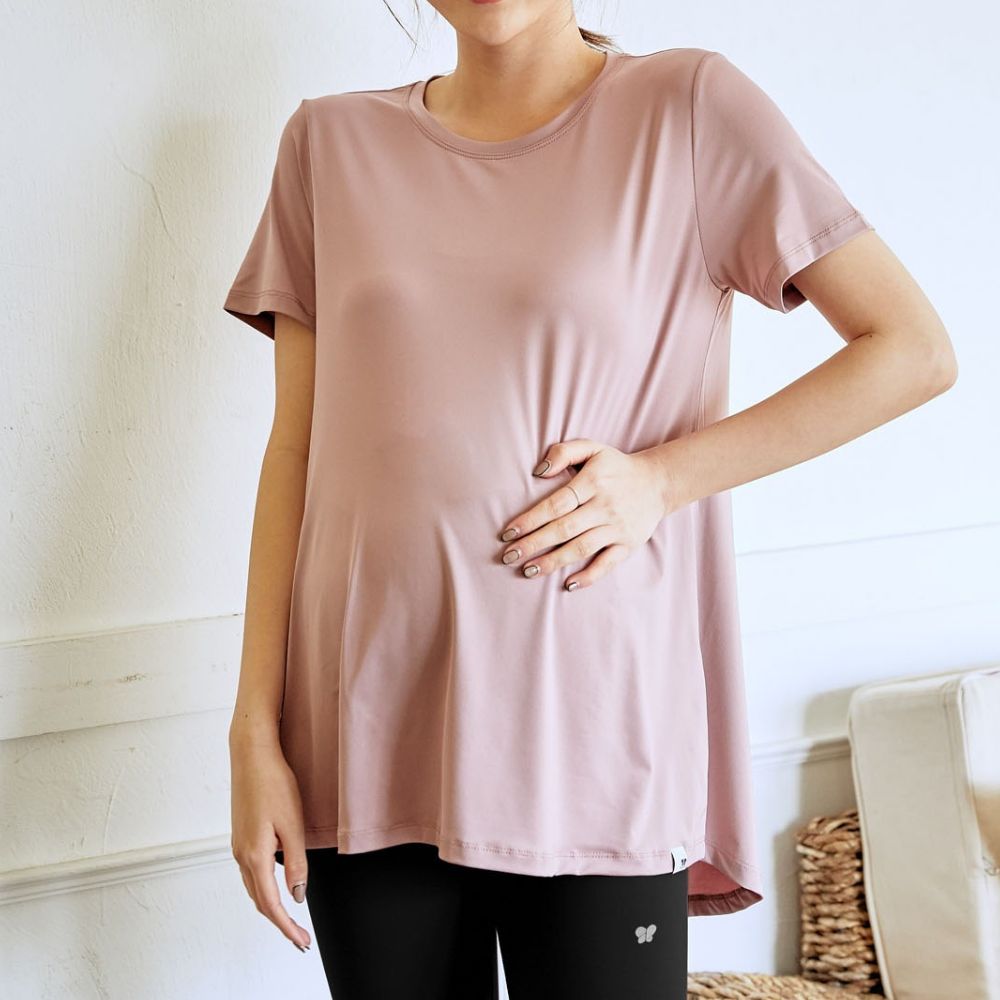 블룸마터니티 슬림 임산부 필라테스 요가티셔츠 임부복 임산부요가복