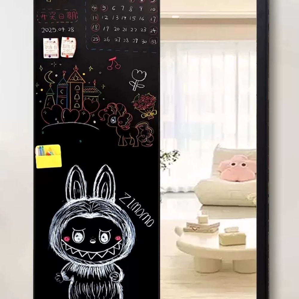 자석 전신거울 슬라이드 전신거울 옷장 부착형 가벼운 접착 문걸이 붙이는 160x60 - 상세 이미지 3