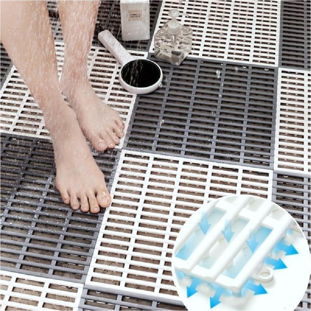 화장실 물빠짐 바닥 패드 미끄럼방지 매트 TPE 조립식 욕실 발판 매트 - 상품 이미지