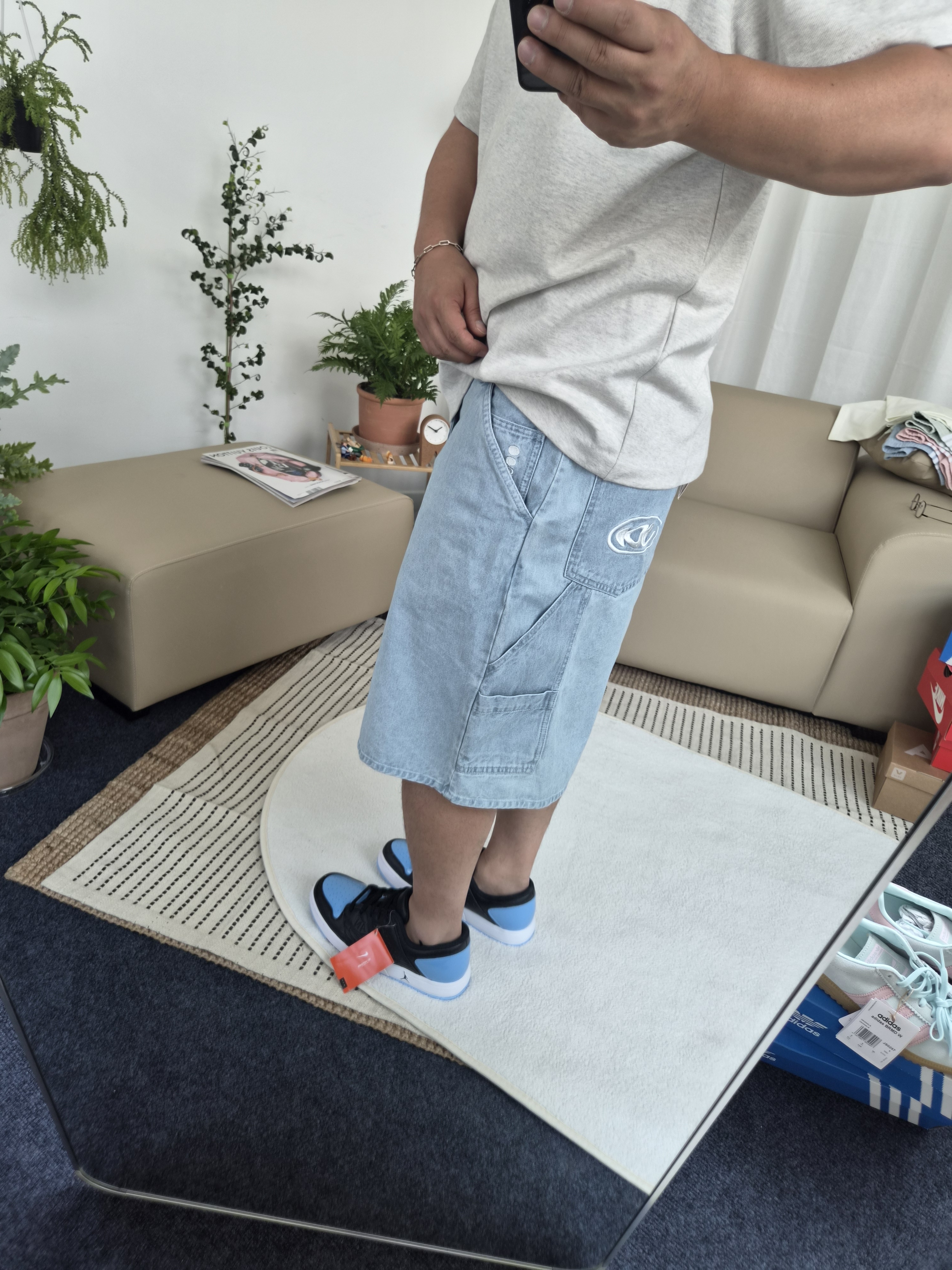 나이키 JDI 카펜더 데님 버뮤다 쇼츠 남성 청 데님 반바지 - 상세 이미지 2