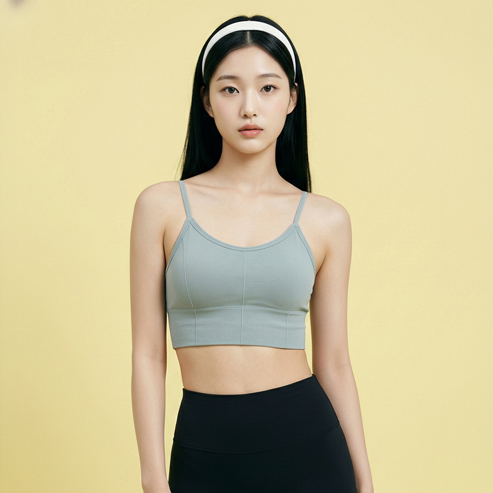 누모 여성 노와이어 골지 브라탑 - 상품 이미지