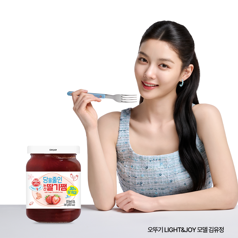 오뚜기 LIGHT&JOY 당을줄인 논산딸기쨈 290G - 메인 이미지