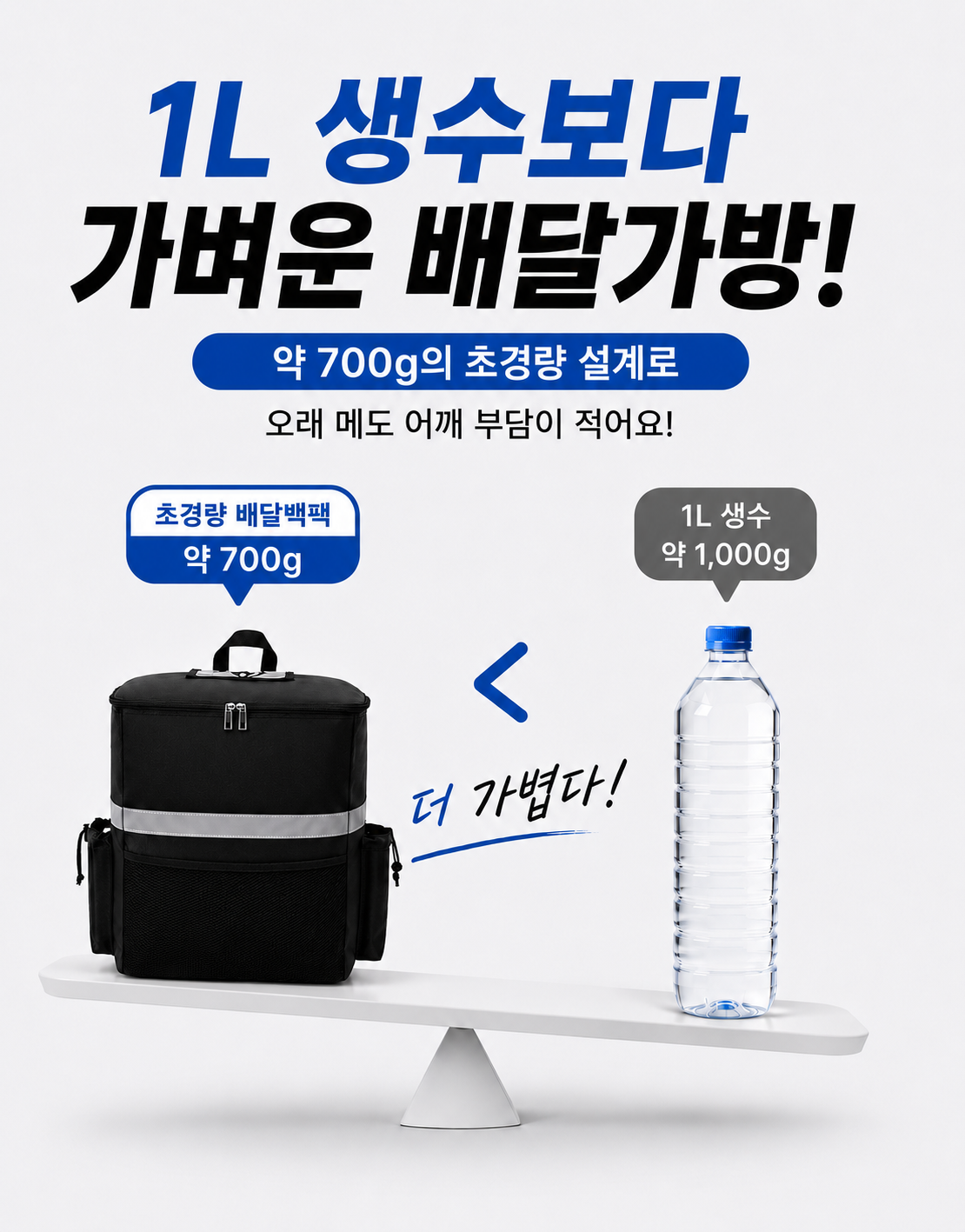 투케바이크 도보 배달가방 보온보냉 백팩 킥보드 자전거 오토바이 배달가방 35L, 블랙-일반형 35L - 상세 이미지 2
