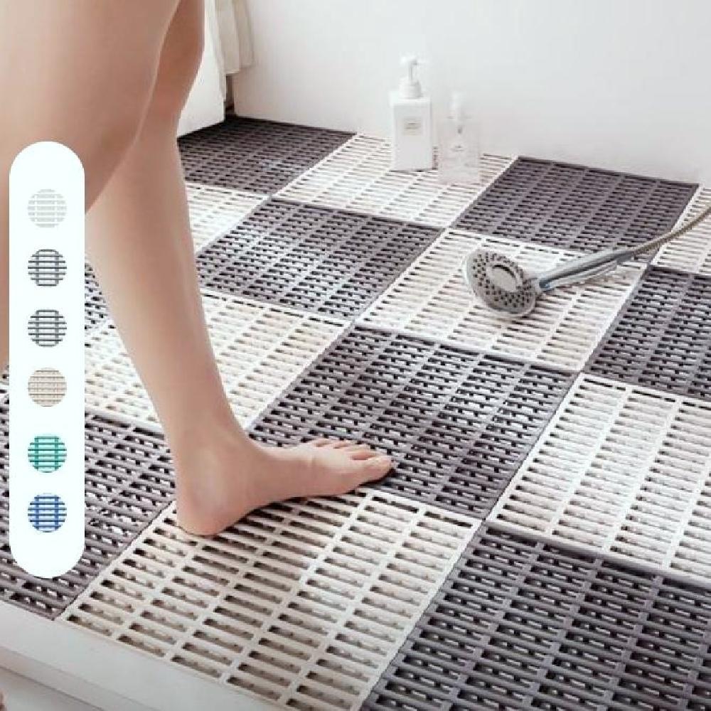화장실 물빠짐 바닥 패드 미끄럼방지 매트 TPE 조립식 욕실 발판 매트 이미지 6