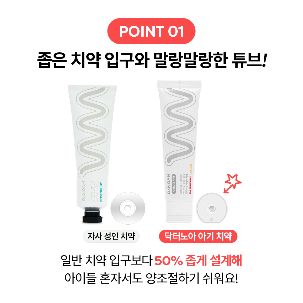 닥터노아 중금속 안심 1450 고불소 유아 어린이치약 초등학생 아기 키즈 포도향, 60g, 2개 상품 이미지