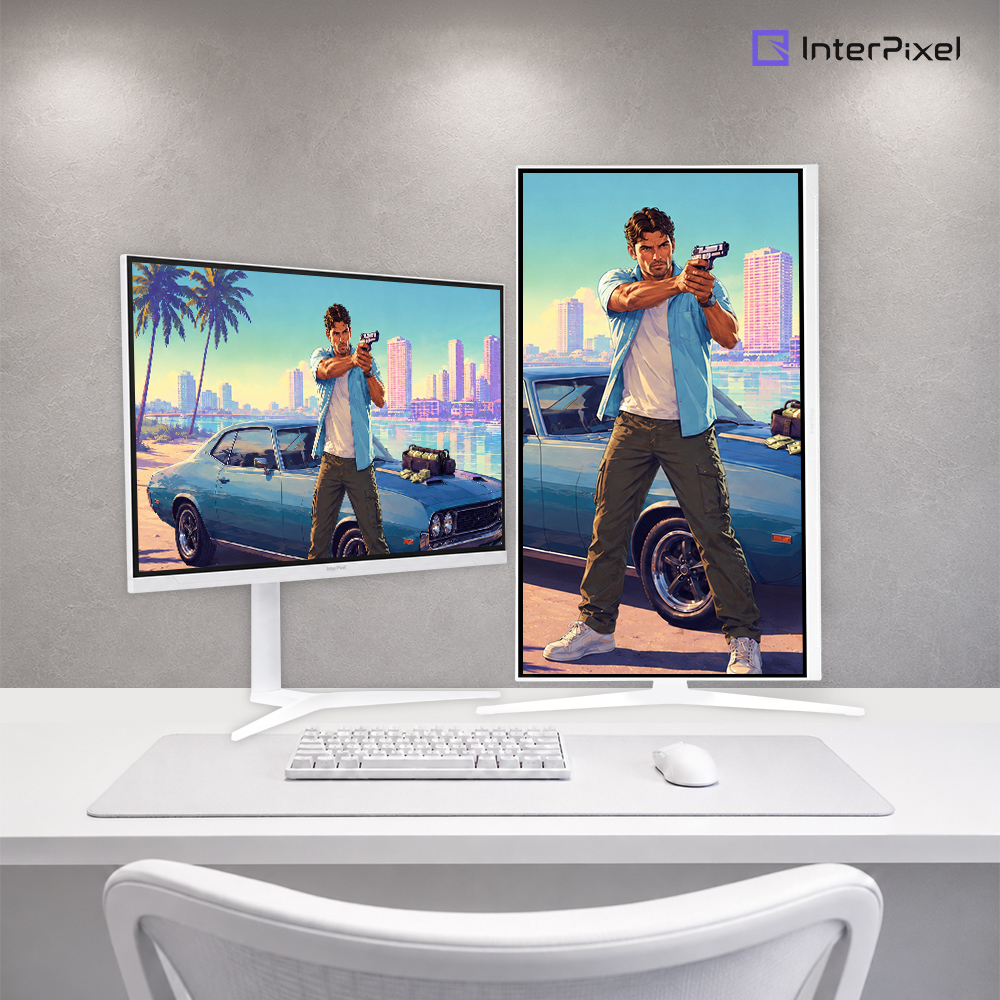 [신제품 FAST IPS] 인터픽셀 IPQ3244W QHD 165Hz 화이트 게이밍 모니터 80~81cm(32인치), 무결점 - 상품 이미지