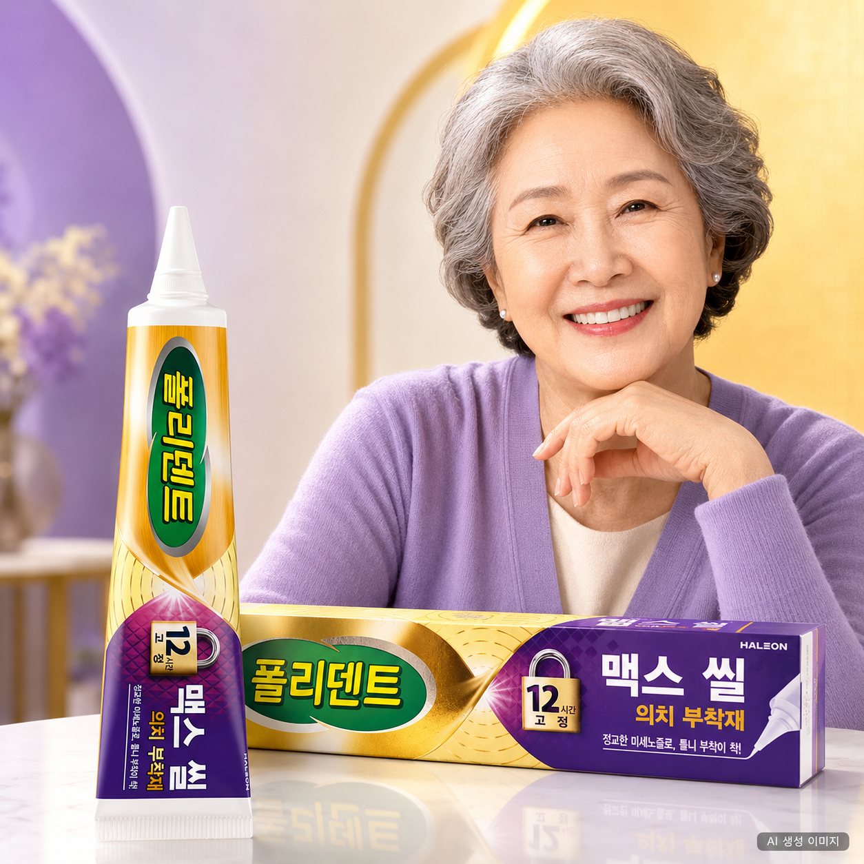 폴리덴트 맥스씰 70g 접착력강화 치아 이빨 약국 의치부착재 틀니접착제 - 상품 이미지