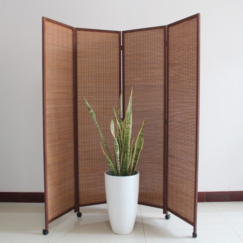 원목 병풍 파티션 이동식 접이식 가림막 슬라이딩 가벽 높이 150x폭 50cm 팬 3개 - 상세 이미지 2