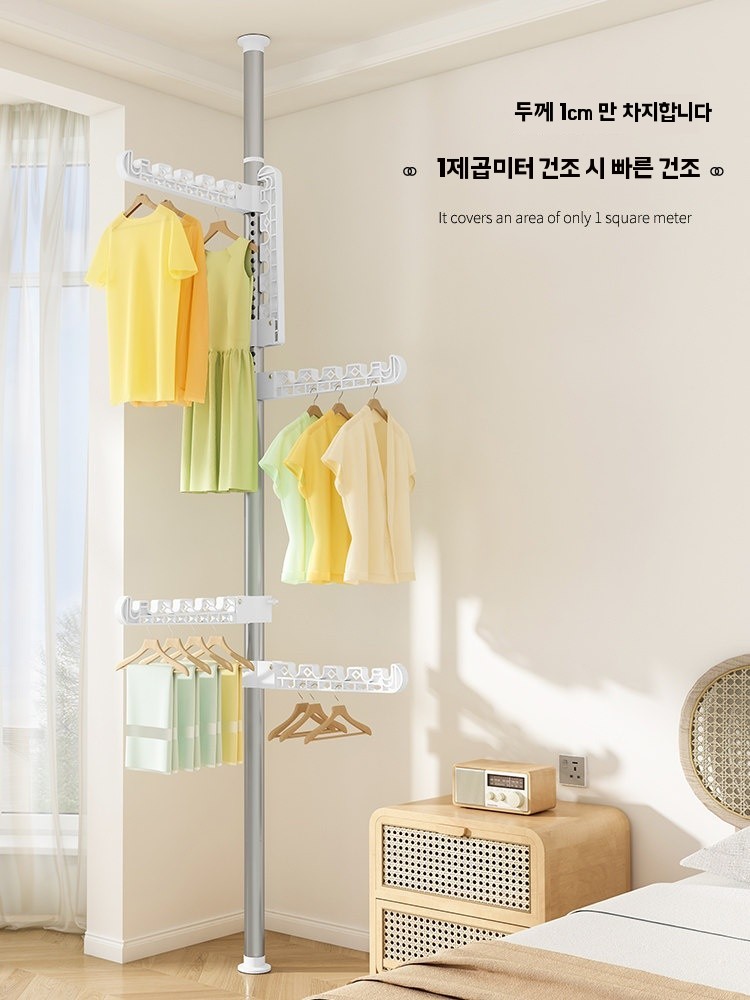 수영복 걸이 타워형 빨래 건조대 좁은 공간 타워형 기둥식 건조대 - 상세 이미지 2